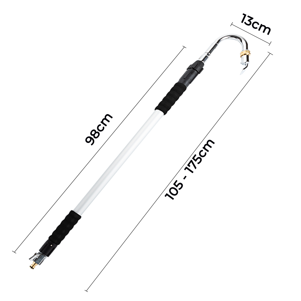 1.75m Gutter Cleaner Telescopic Cleaning Tool Water Wand Brass Fit