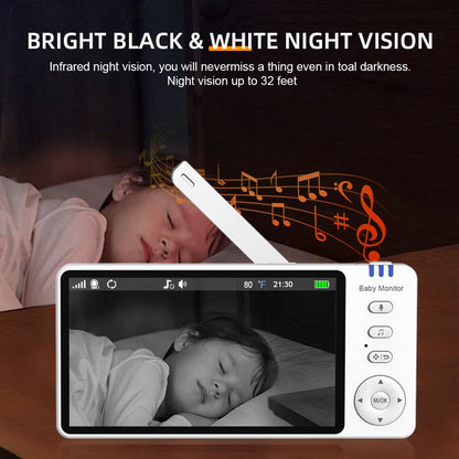 5”LCD HD Pan & Tilt Infrared Night Vision Baby Monitor - image 5