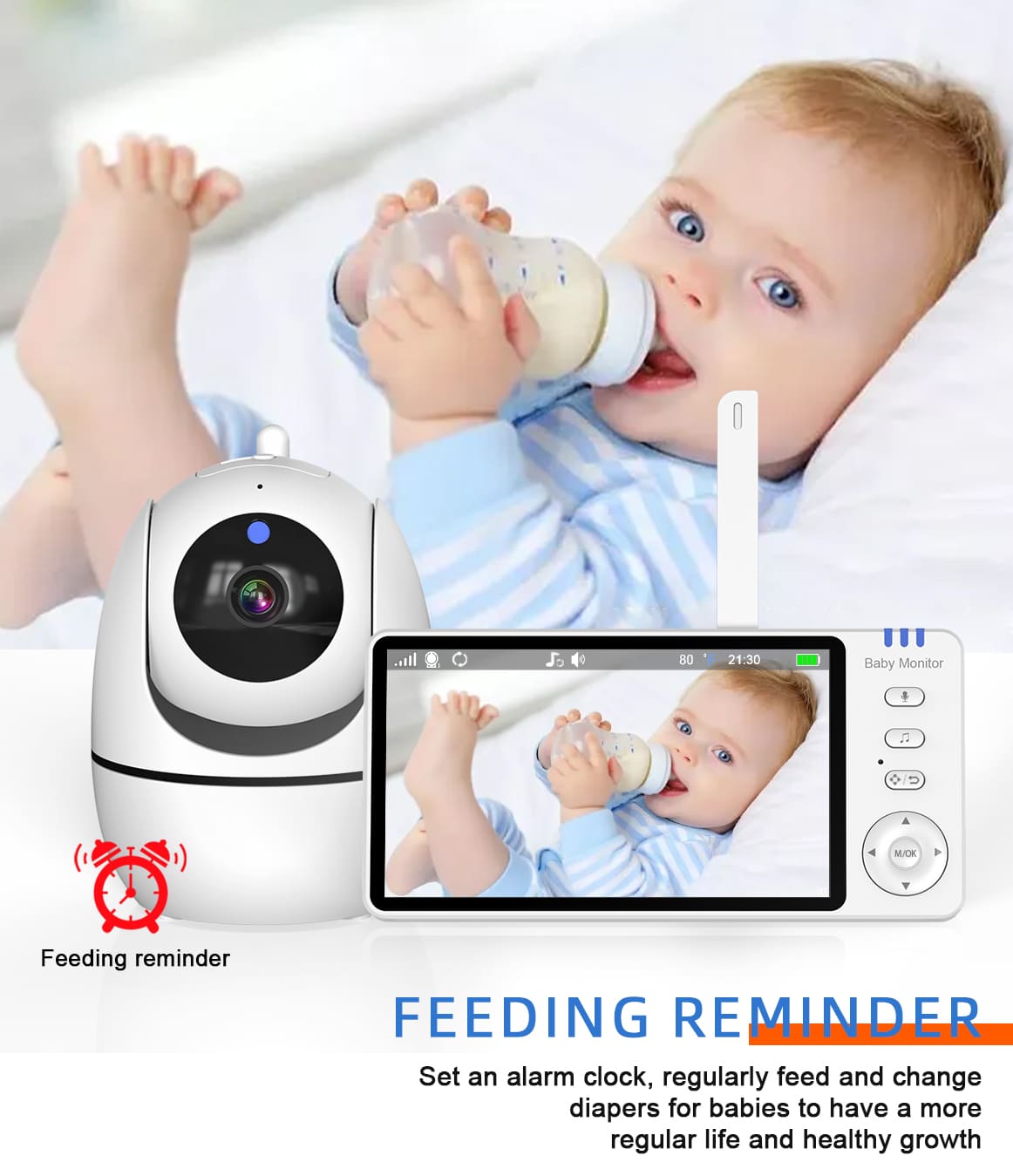 5”LCD HD Pan & Tilt Infrared Night Vision Baby Monitor - image 4