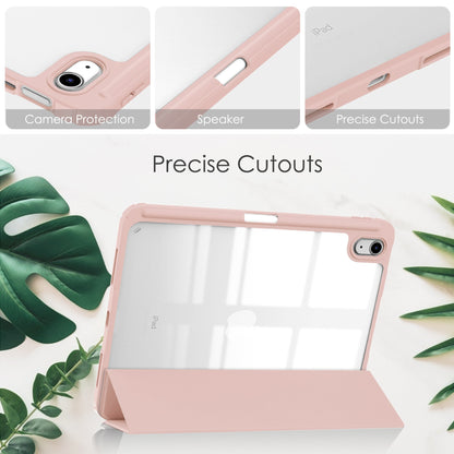 iPad 10.9" Case (10th Gen 2022), Pad 11 (A16 2025) Clear Pen Slot Holder Case Cover