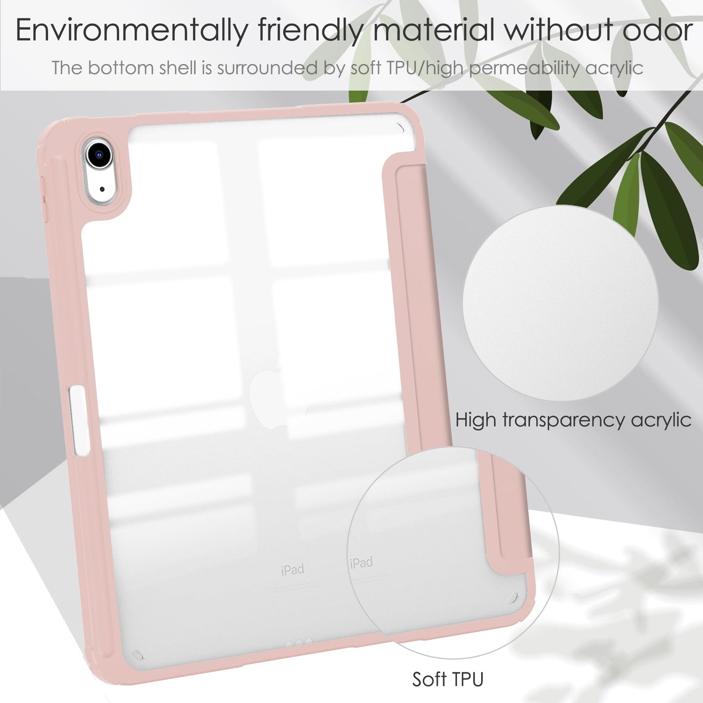 iPad 10.9" Case (10th Gen 2022), Pad 11 (A16 2025) Clear Pen Slot Holder Case Cover