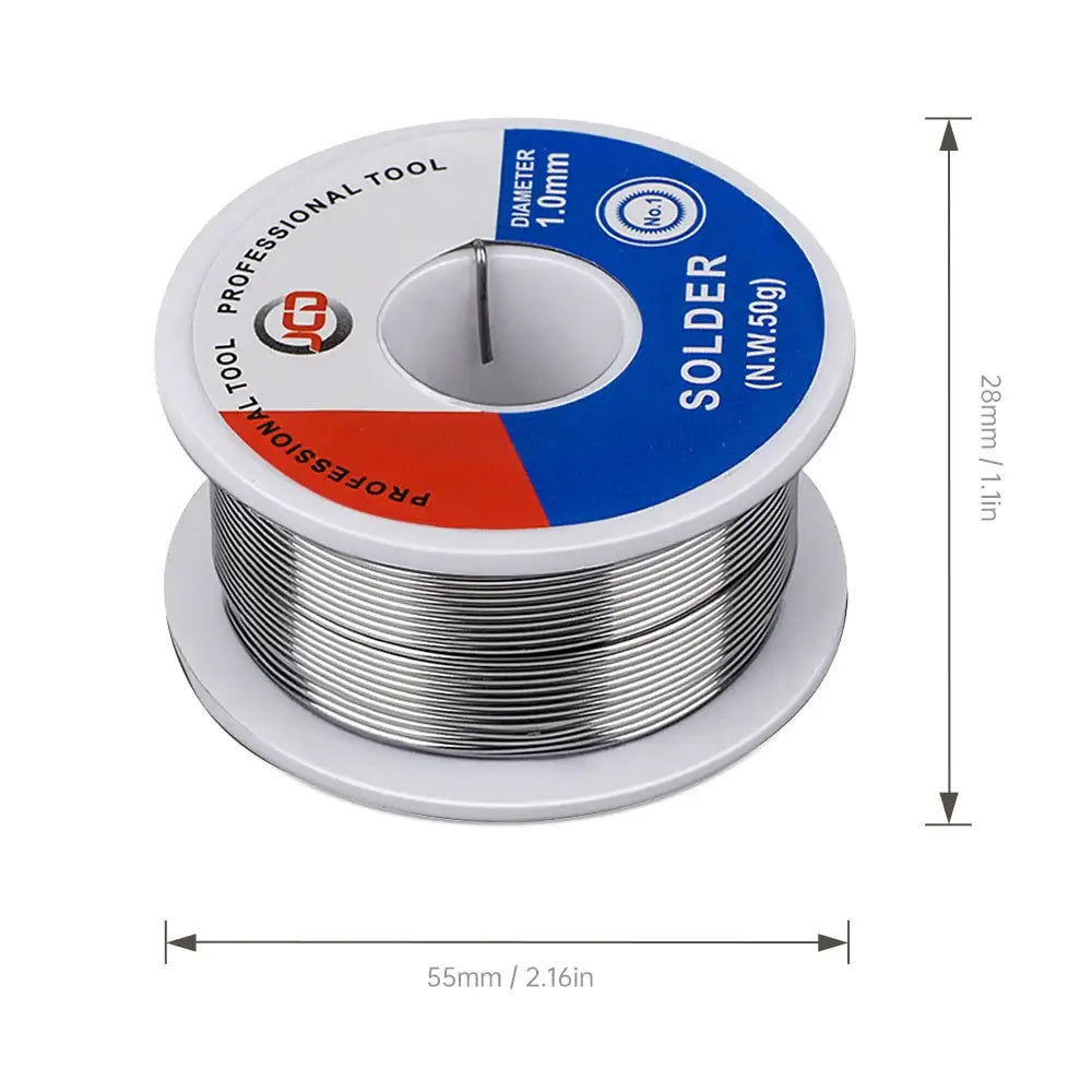 60/40 Rosin Core Solder Wire (50g/20g, 0.6–1.5mm)