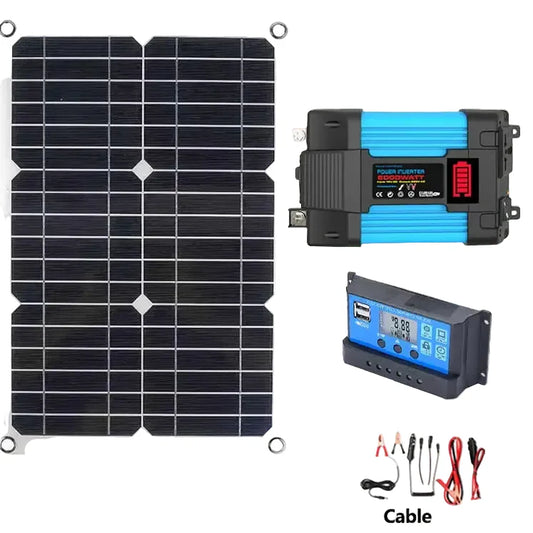 60W Home & Outdoor Solar Power System