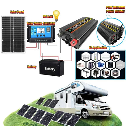 600W Home & Outdoor Solar Power System