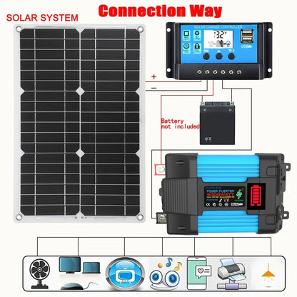 600W Home & Outdoor Solar Power System