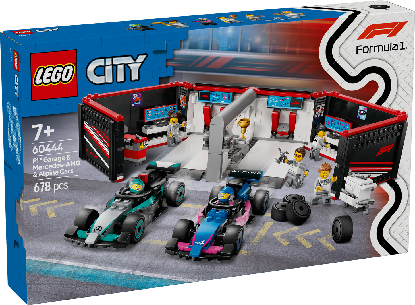 LEGO City: F1 Garage & Mercedes-AMG and Alpine Cars (60444)
