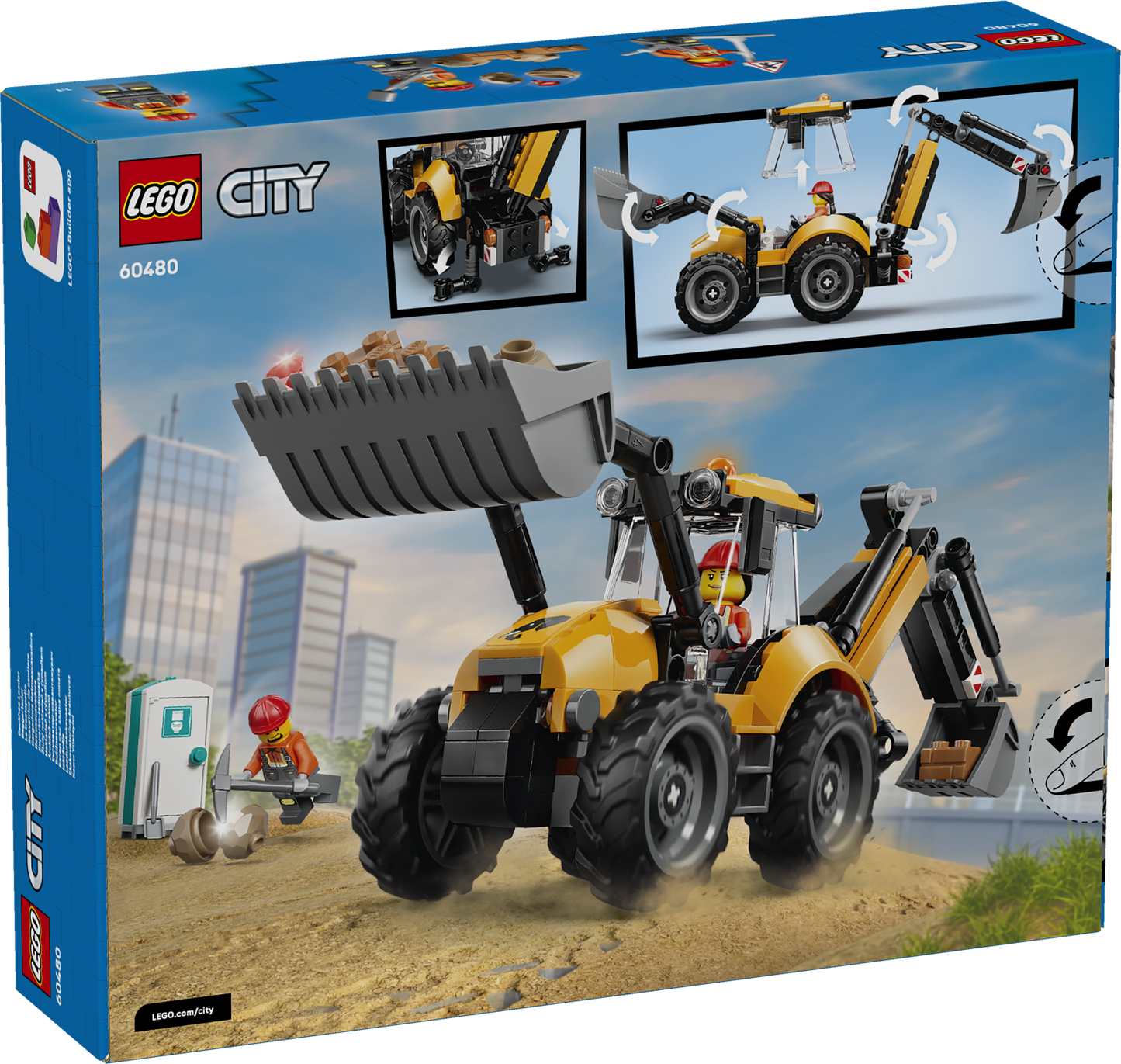 LEGO City: Yellow Backhoe Loader (60480)