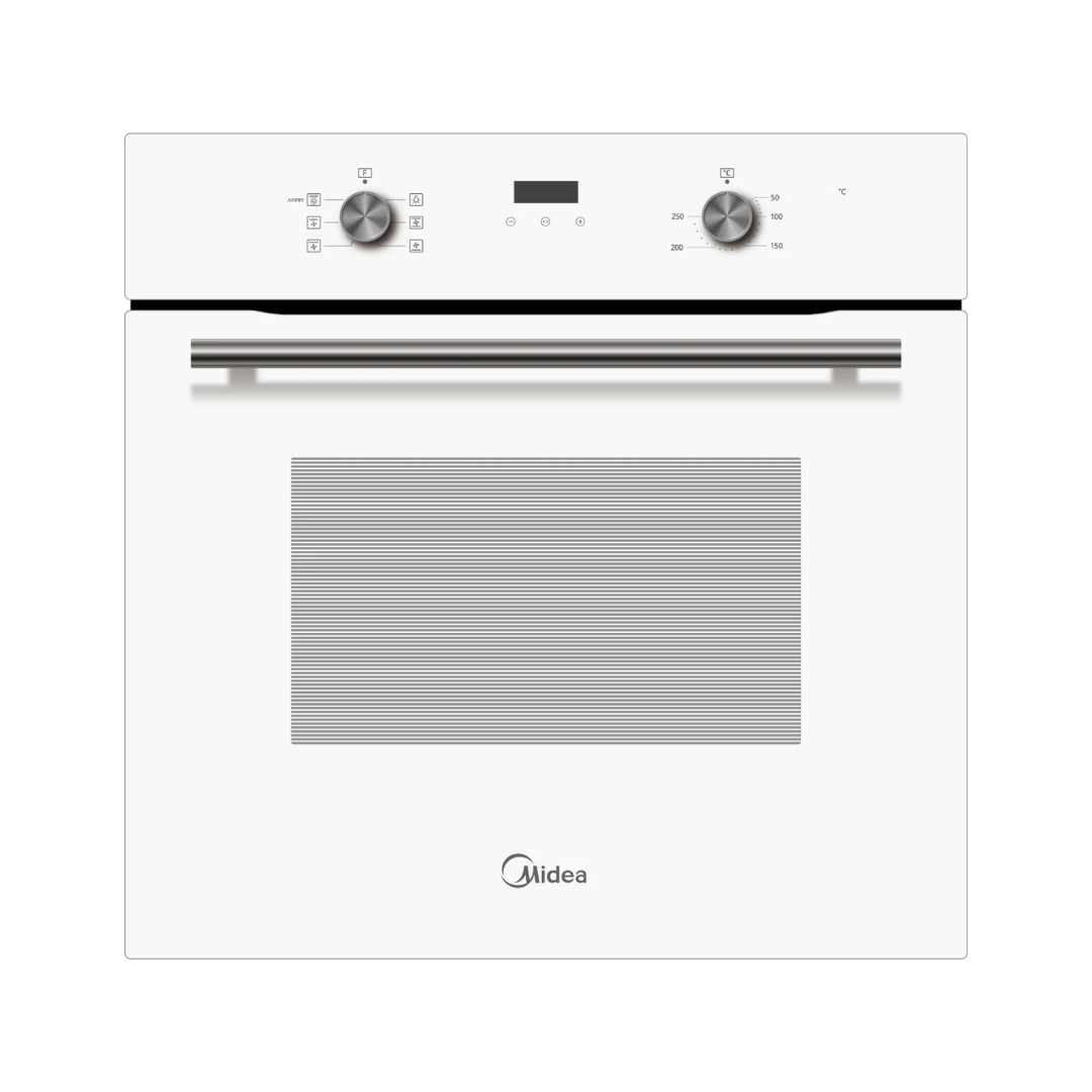 Midea 6 Function Built-In Oven, White Glass