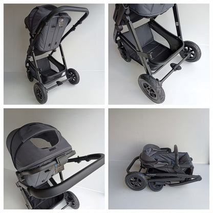 Pre-order Newborn Pram – Palms 2+ Stroller with Carrycot, Car Seat and Rotating ISOFIX Base (Black) - image 8
