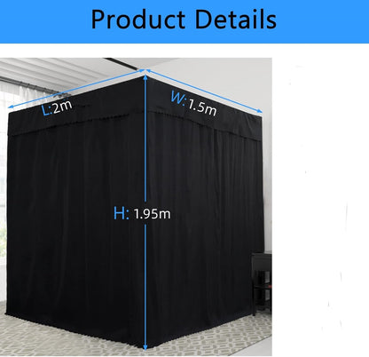 1.5x2x1.95m 4 Corner Post Bed Curtains Canopy Bed Canopy Curtains