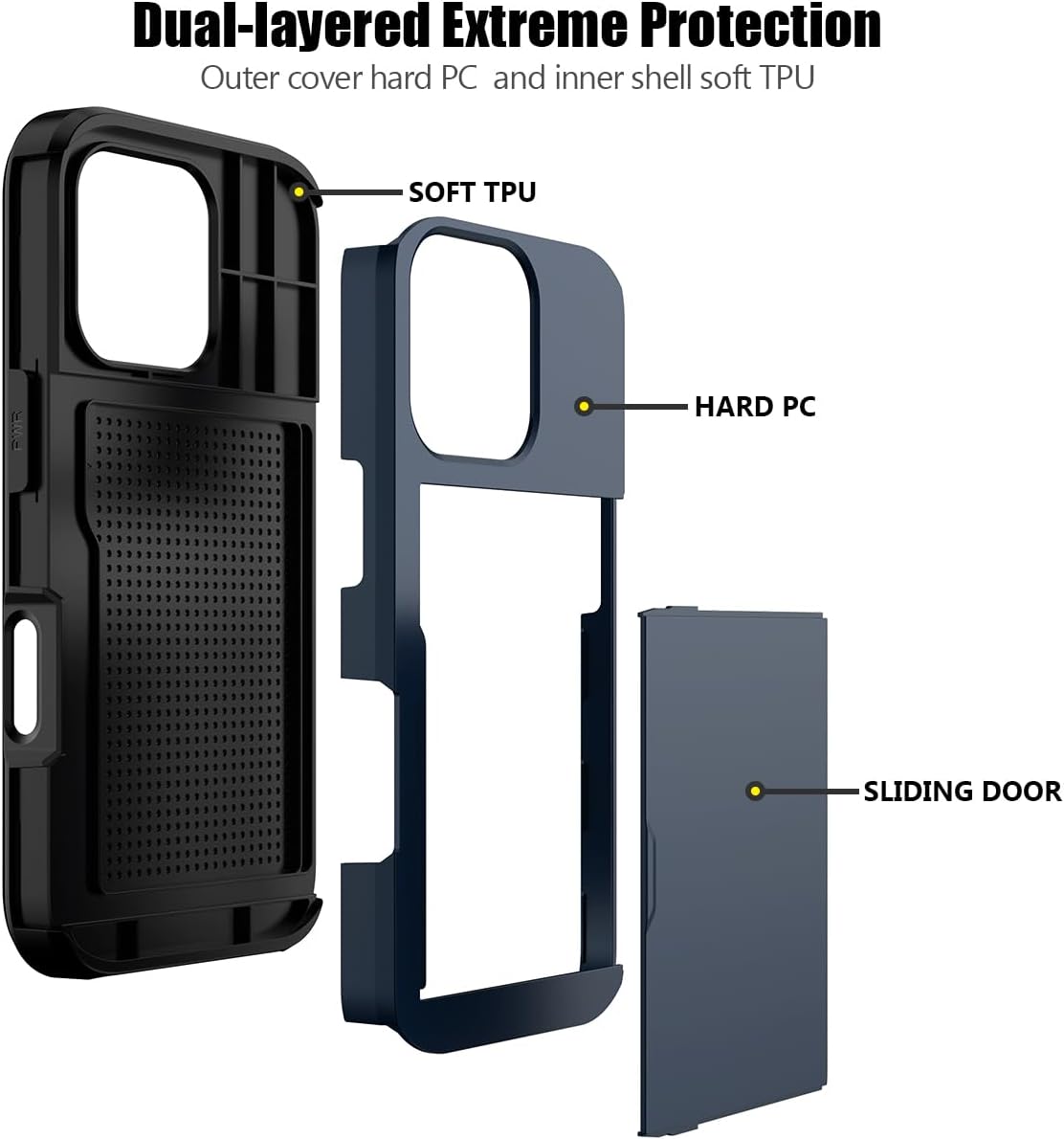 iPhone 16 Pro Case Card Slots Holder