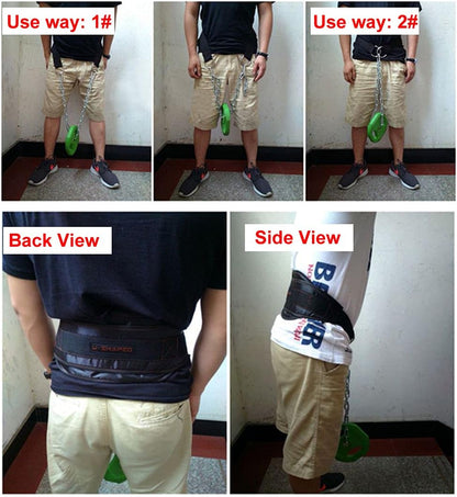 Weighted Chin Up Belt with Chain Dip Belt Powerlifting Strength Training Waist Back Support