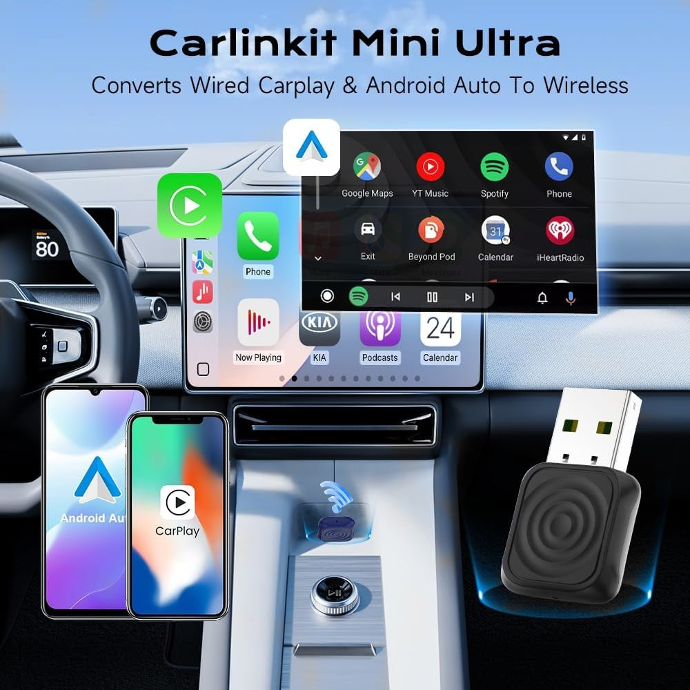 CarlinKit Mini Ultra Wireless Adapter Wireless CarPlay Android Auto