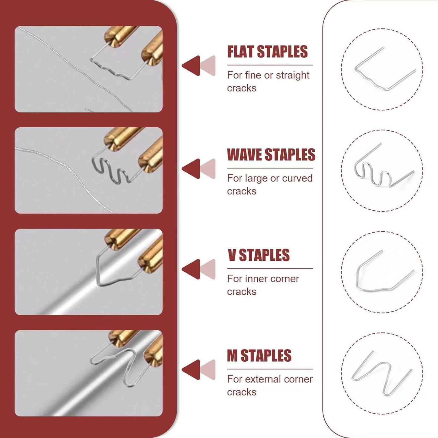 Plastic Welding Staples 3000pcs Hot Staples
