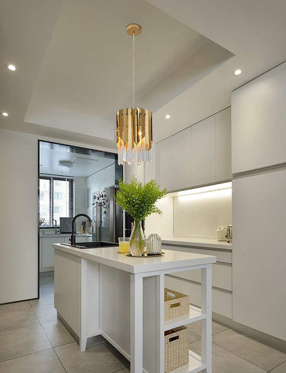 Modern Crystal Pendant Light Gold