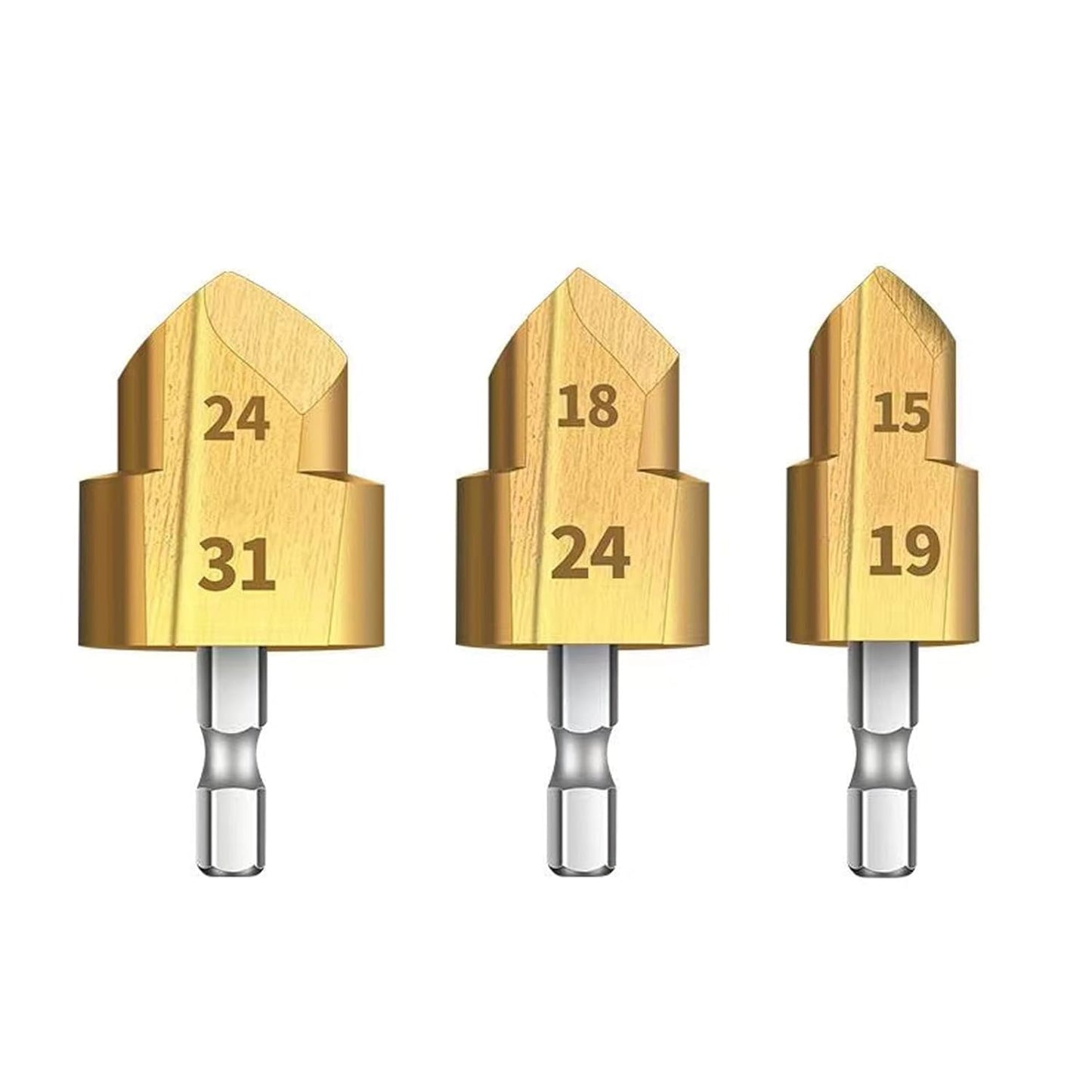 3pcs PPR Water Pipe Repair Drill Bit Set High-Speed Steel Easy Hole Expansion