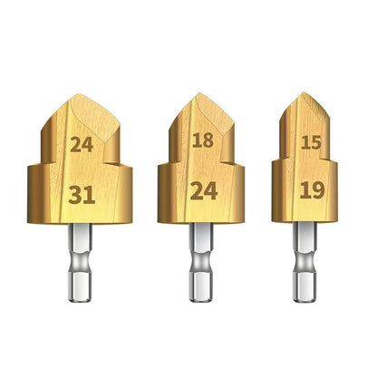 3pcs PPR Water Pipe Repair Drill Bit Set High-Speed Steel Easy Hole Expansion