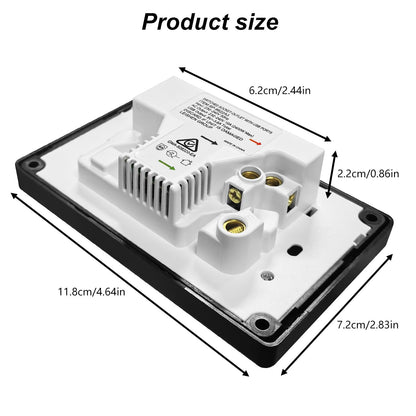 USB Type C Wall Socket Power Point - Black
