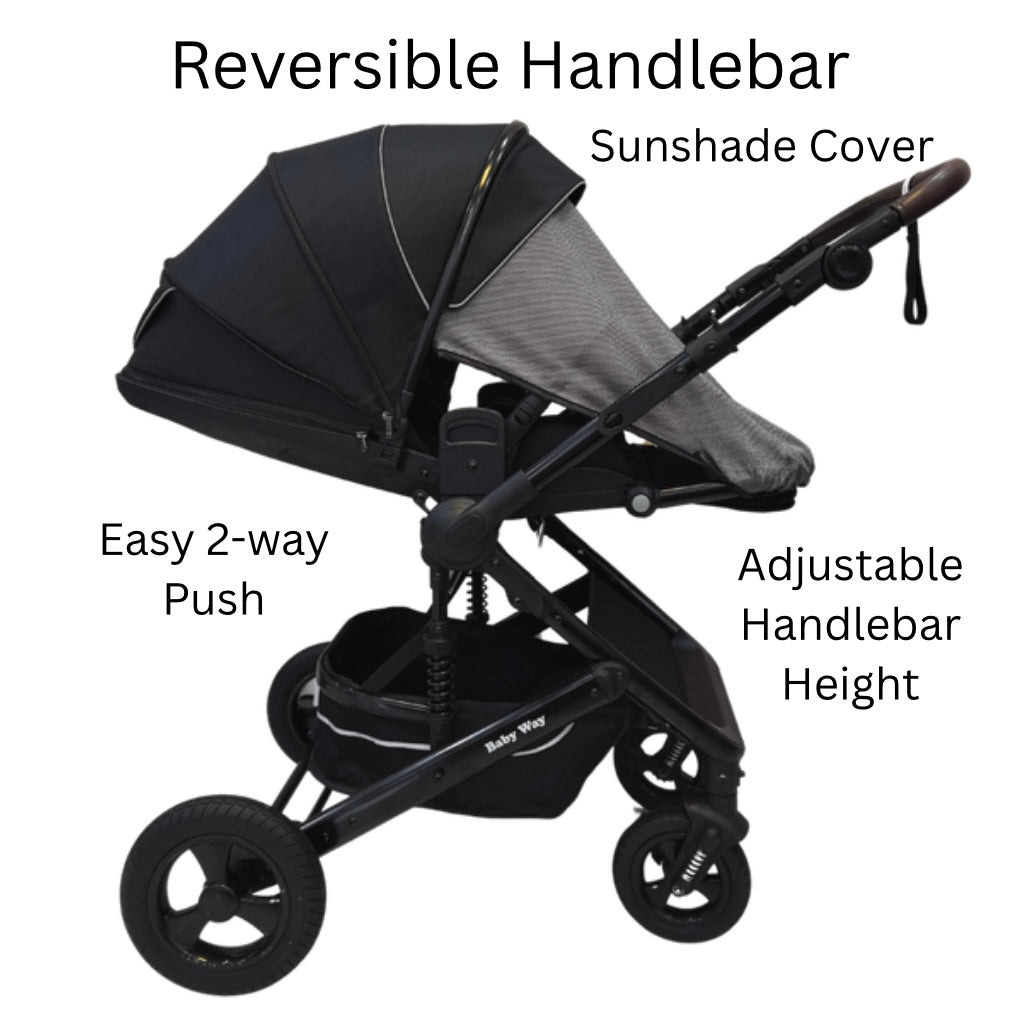 Preorder - Versa 2in1 Open Bassinet Stroller with Sunshade and Cup Holder