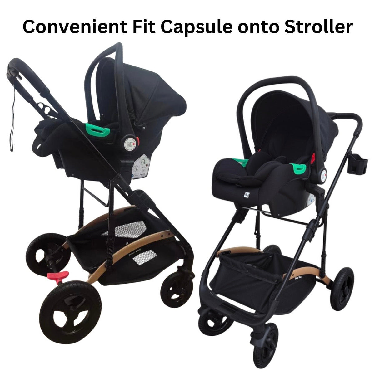 Preorder - Titan 3in1 Stroller + Bassinet + i-Size Capsule Car Seat Combo with Sunshade Set and Food Tray