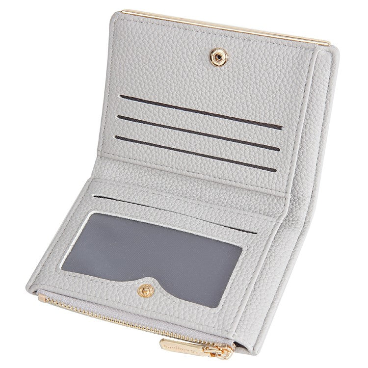 BAELLERRY N8344 Small Wallet Floral Embroidery PU Leather Zipper Pocket Coin Purse Card Holder