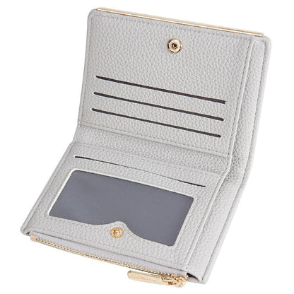 BAELLERRY N8344 Small Wallet Floral Embroidery PU Leather Zipper Pocket Coin Purse Card Holder