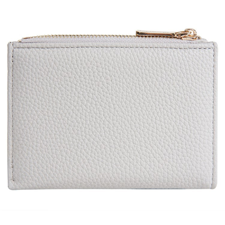 BAELLERRY N8344 Small Wallet Floral Embroidery PU Leather Zipper Pocket Coin Purse Card Holder