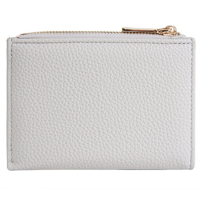 BAELLERRY N8344 Small Wallet Floral Embroidery PU Leather Zipper Pocket Coin Purse Card Holder