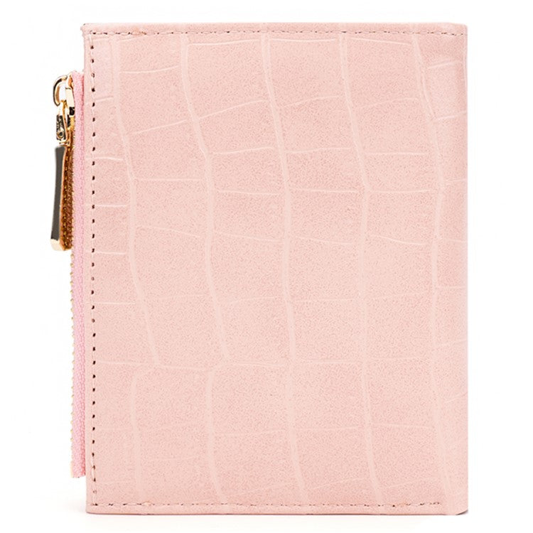 BAELLERRY N8327 Fashion Stone Texture PU Leather Women Bi-fold Short Wallet