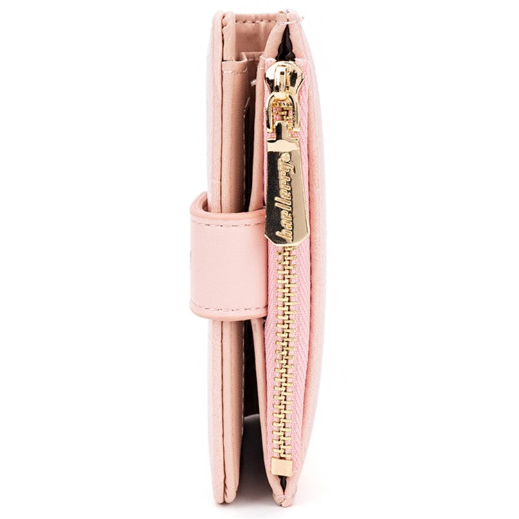 BAELLERRY N8327 Fashion Stone Texture PU Leather Women Bi-fold Short Wallet