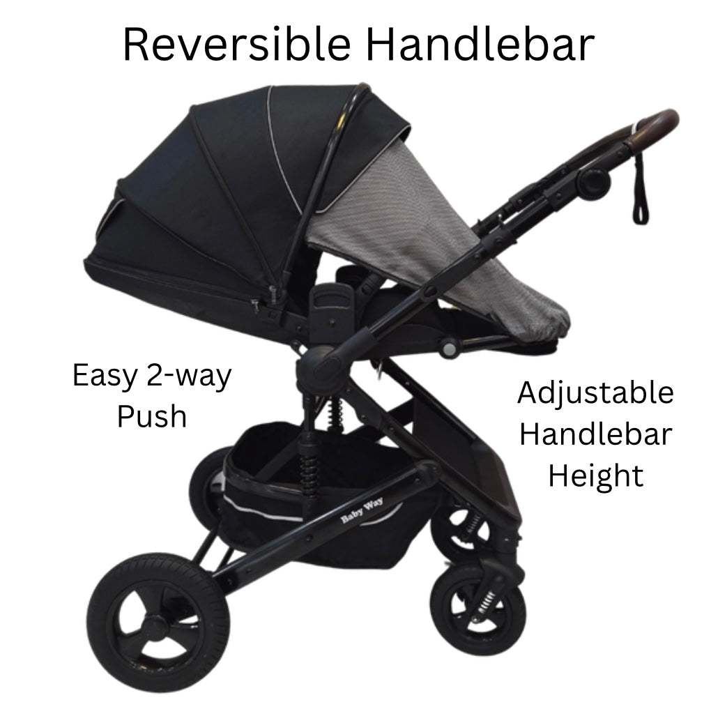 Versa 3-in-1 Travel System – Open Bassinet Stroller + Capsule Car Seat with Sunshade Sets