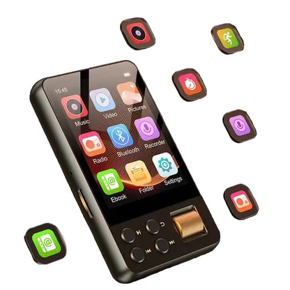 64GB Bluetooth 5.4 WiFi MP3 Player with Touchscreen & FM Radio