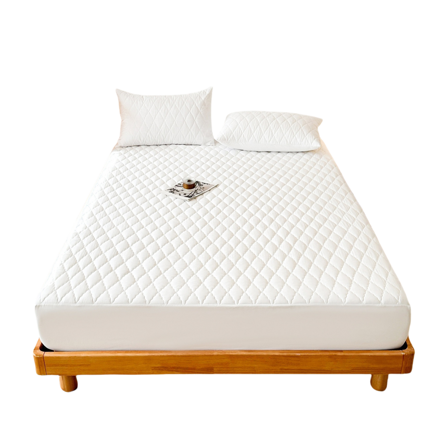 Waterproof Mattress Protector White-1.98x2.03m