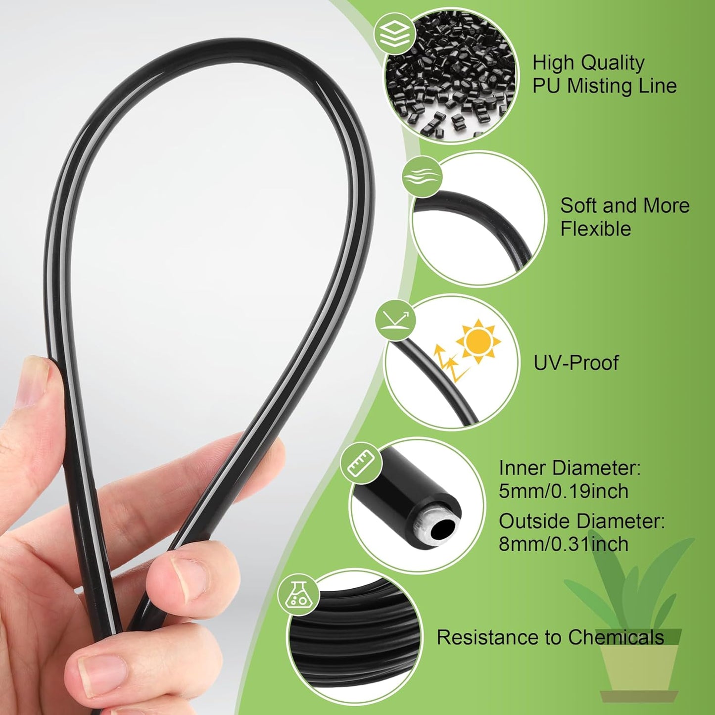 15M Adjustable Watering Irrigation Misting System Kit