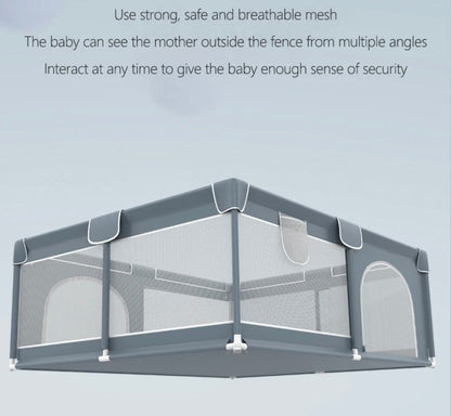Multifunctional Baby Play Pen with Basketball Hoop