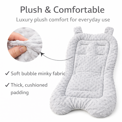 Universal Plush Baby Stroller Liner with Anti-Slip Back - GREY