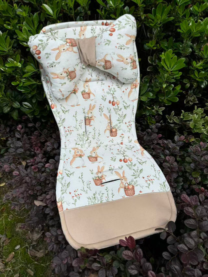 Baby Stroller & Bassinet Comfort Liner with Removable Head Cushion
