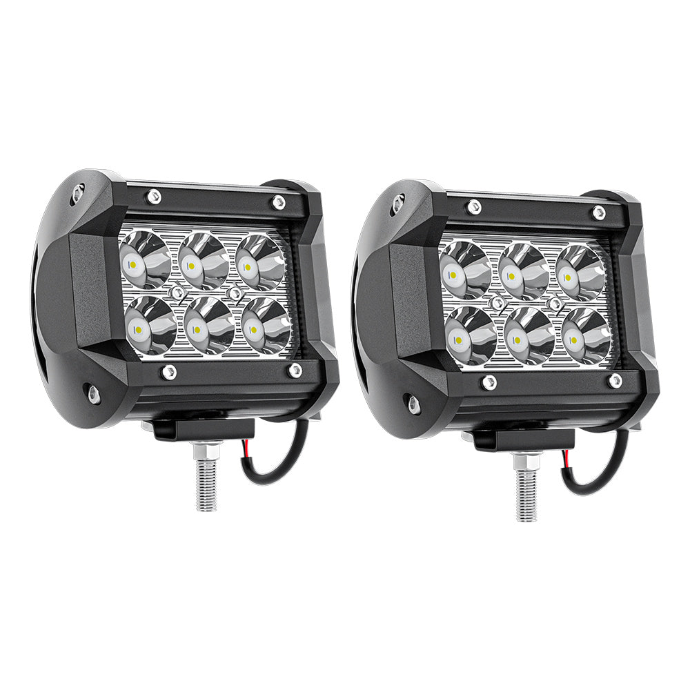 Pair 3Inch Led Work Light Bar Spot Flood Off-road Driving 4Wd 4X4 Reverse