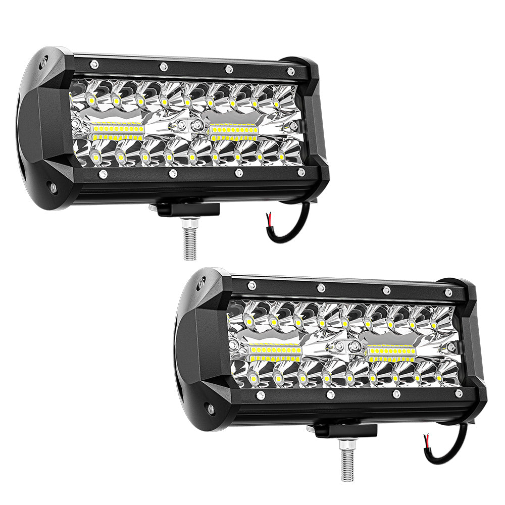 Pair 6Inch Led Work Light Bar Spot Flood Offroad Driving 4Wd 4X4 Reverse