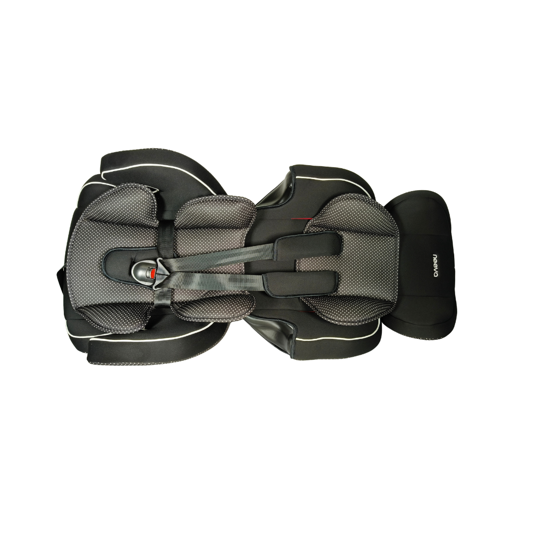 NEEVA 2 in 1 Booster Car Seat (CT515) - BLACK / WHITE DOTS