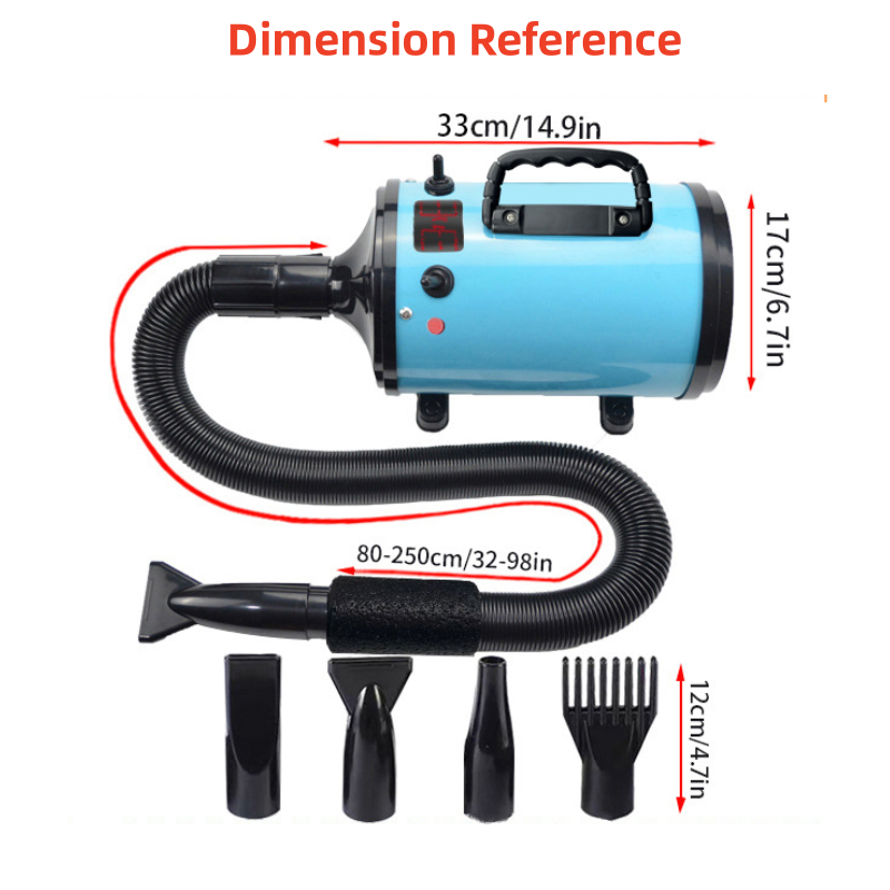 Pet Dog Hair Dryer Black - salelink.co.nz