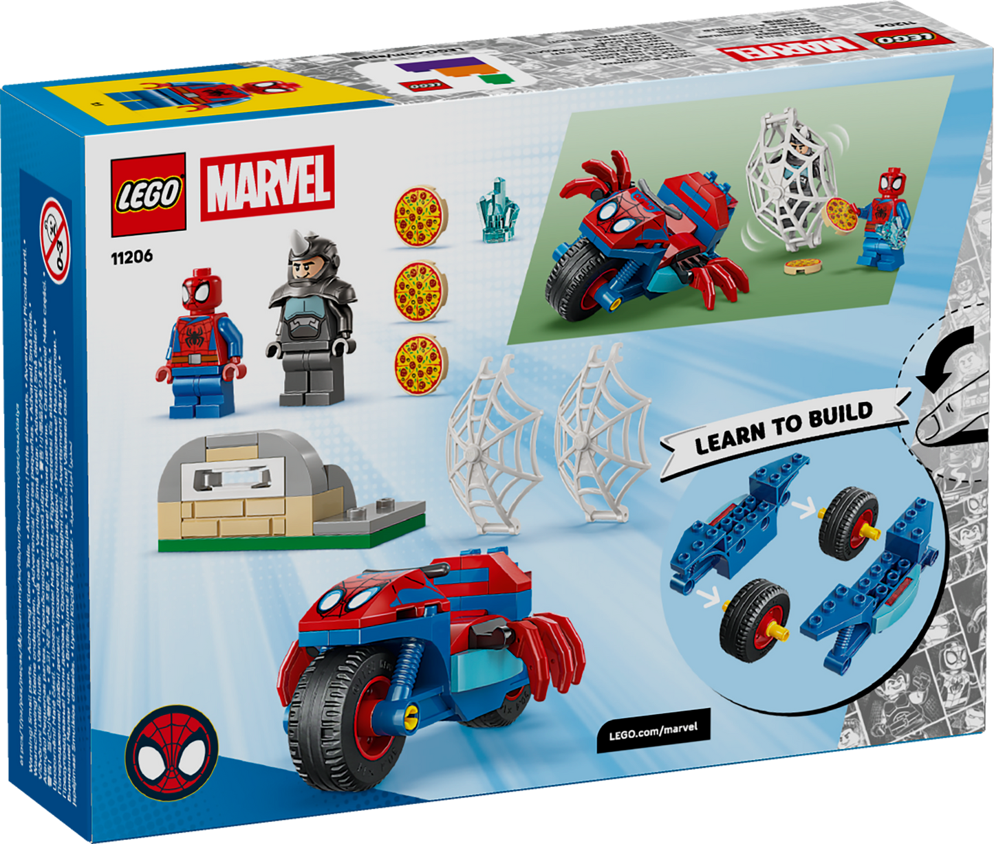 LEGO Marvel: Spidey And His Amazing Friends Spidey on his Motorcycle vs Rhino (11206)