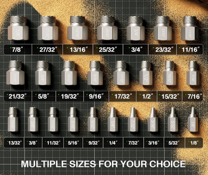 25PCS 3/8 Screw Nut Remover Set