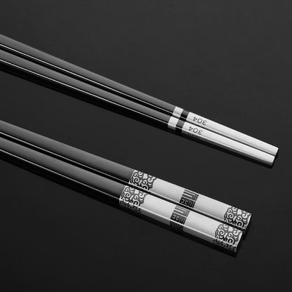 304 Stainless Steel Laser Engraved Chopsticks
