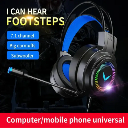 7.1 Gaming Headset with Mic & LED (3 coours available)