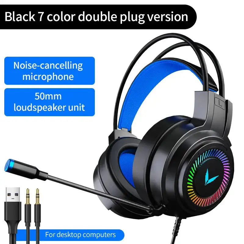 7.1 Gaming Headset with Mic & LED (3 coours available)
