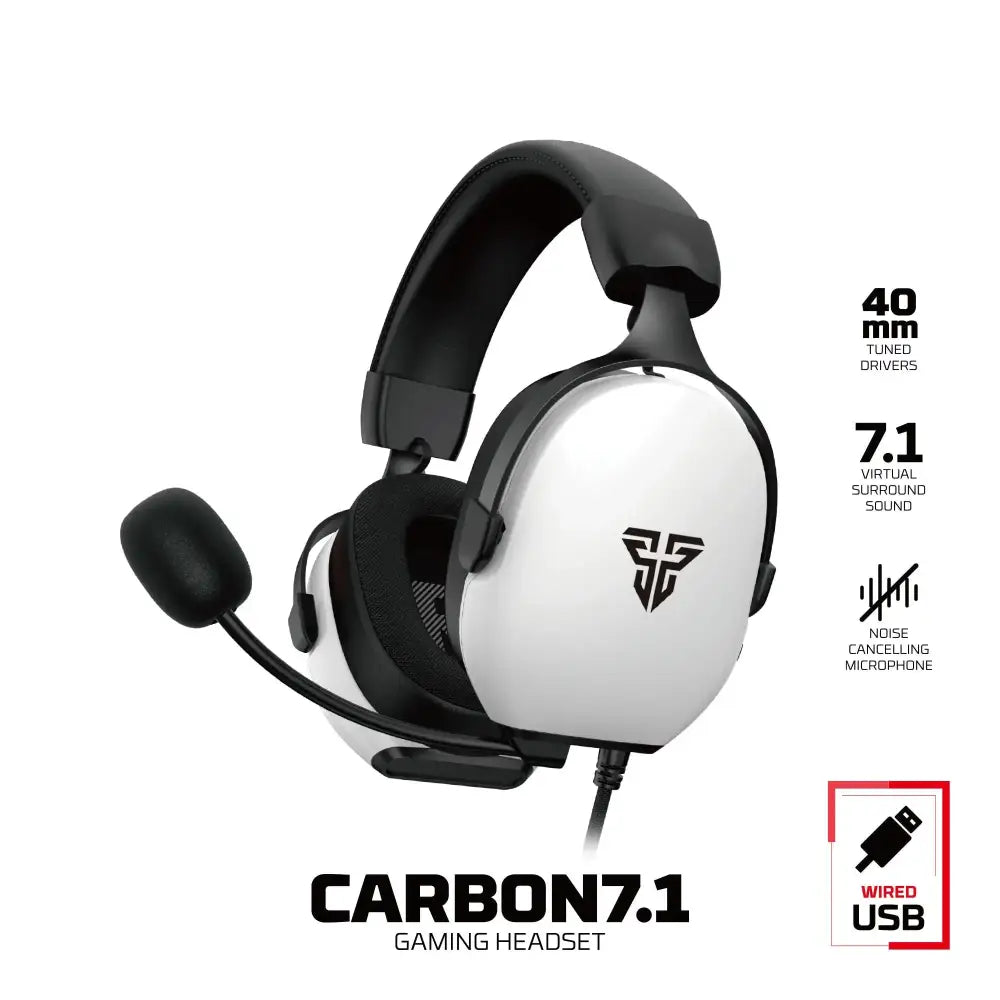 7.1 Wired Gaming Headset 40mm with Mic (available in Black & White)