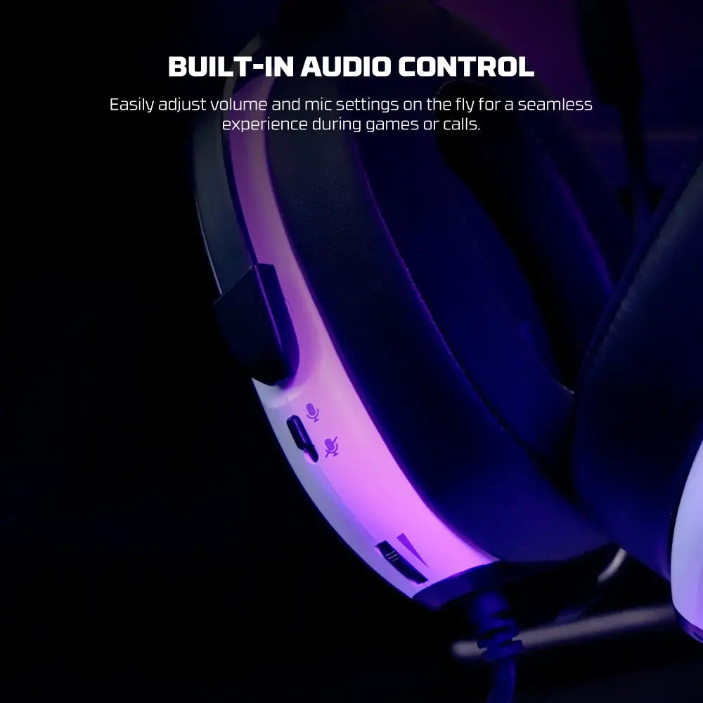 7.1 Wired Gaming Headset 40mm with Mic (available in Black & White)