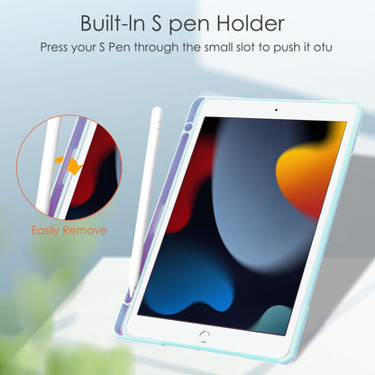 iPad 10.2 Case Cover Clear Back Pencil Holder Slot