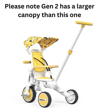 Birthday Gift-7 in1 Smart Folding Two-way Kid Trike Bike/ Stroller-Yellow